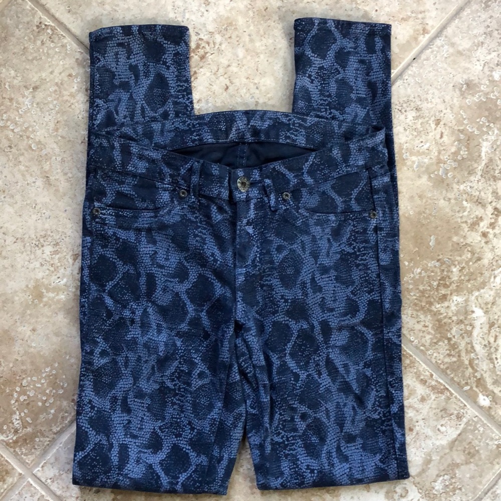Rich & Skinny Blue Python Jeans